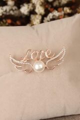 Zirkon Taşlı Kanatlı Figürlü Broş - TJ-BRS251