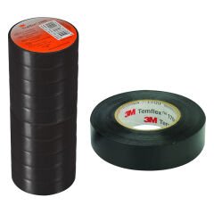 3M TEMFLEX 1300E PVC İZOLE BANT SİYAH 10LUK PAKET 0.13MM X 19MM X 0.13MM (4944)