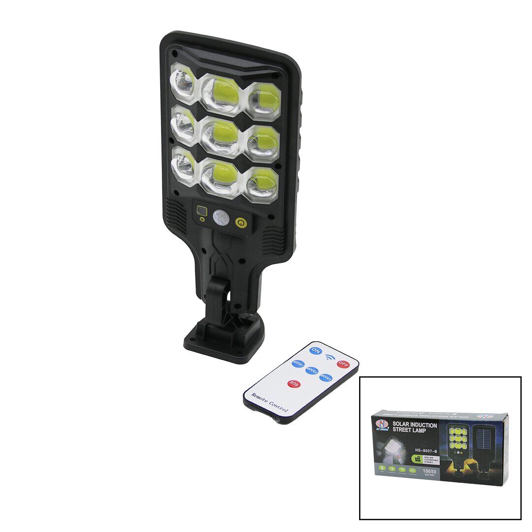 LED SOLAR - KUMANDALI SENSÖRLÜ BAHÇE KAMP LAMBASI 18650 - 1200mA HS-8037-B 9 (4944)