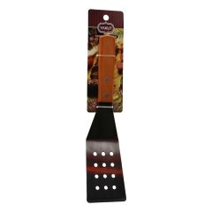 AHŞAP SAPLI EĞİMLİ - DELİKLİ MUTFAK SPATULA (4944)