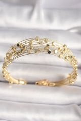 Pirinç Gold Renk Kakburga Model Kadın Bileklik - TJ-BB6637