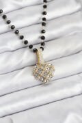 316L Çelik Zincir Kristal Boncuklu Kalpli Kadın Kolye - TJ-BKO10562