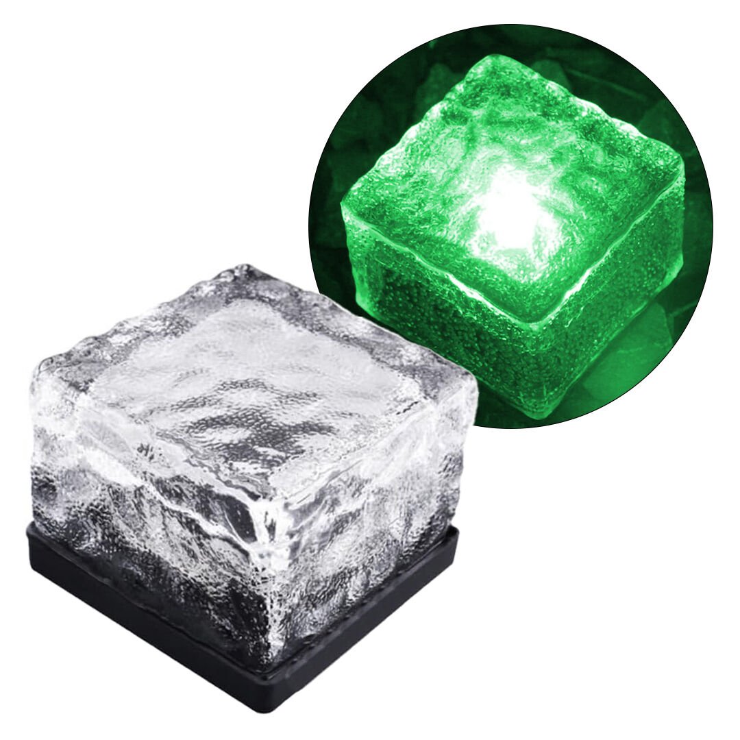 SOLAR LEDLİ YEŞİL TUĞLA GÖRÜNÜMLÜ BAHÇE DEKORASYON AYDINLATMA (4944)