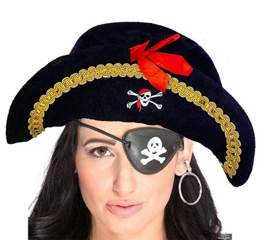 Şekil Verilebilir Unisex Korsan Şapkası ve Göz Bandı Seti