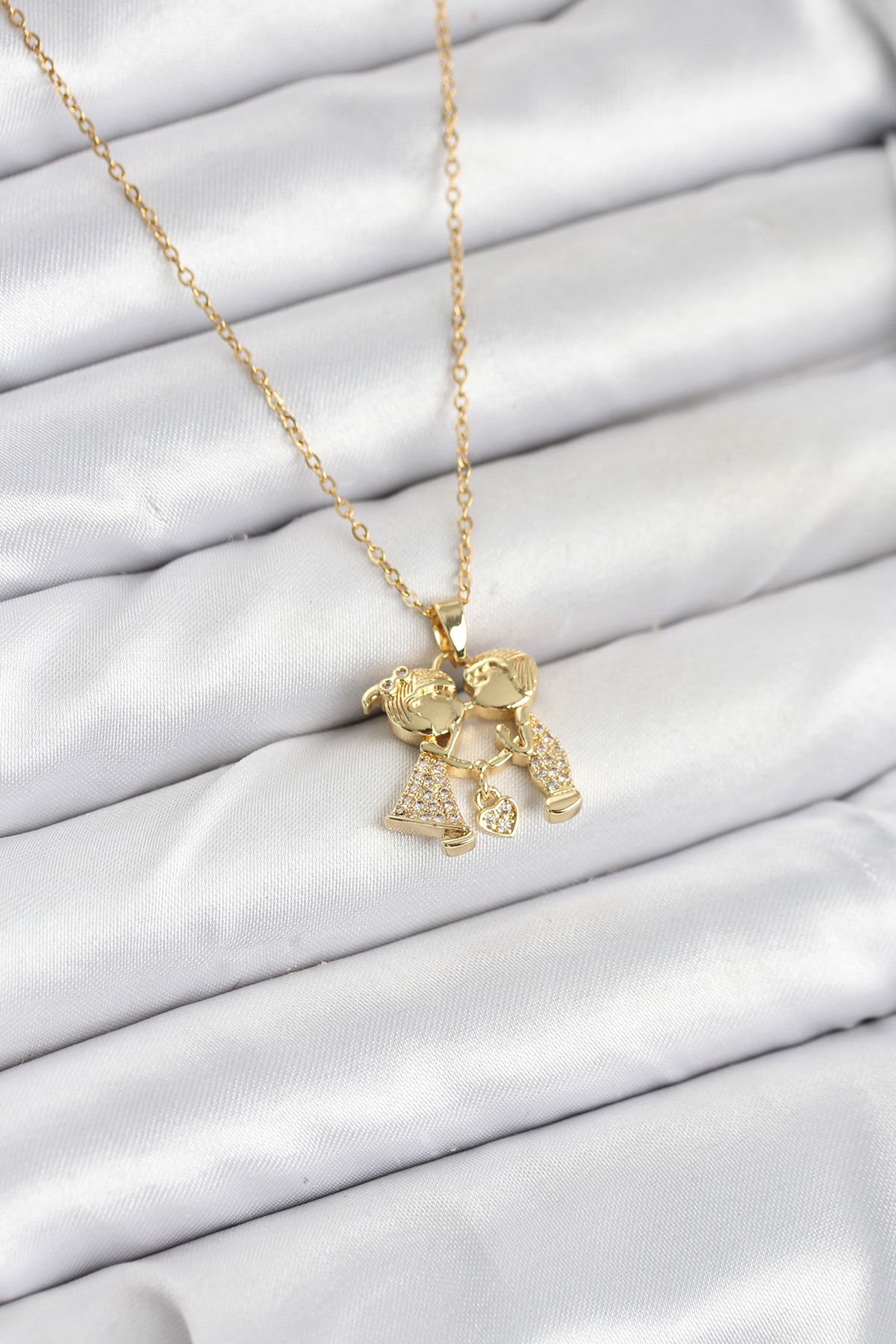 316L Çelik Zincir Gold Renk Erkek Kız Model Kadın Kolye - TJ-BKO10617