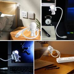 USB Astronot Gece Lambası, Masa Lambası, Kitap Okuma Lambası Işığı (4944)