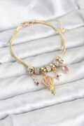 Pirinç Gold Renk Uçan Balon Charmlı Kadın Bileklik - TJ-BB8197