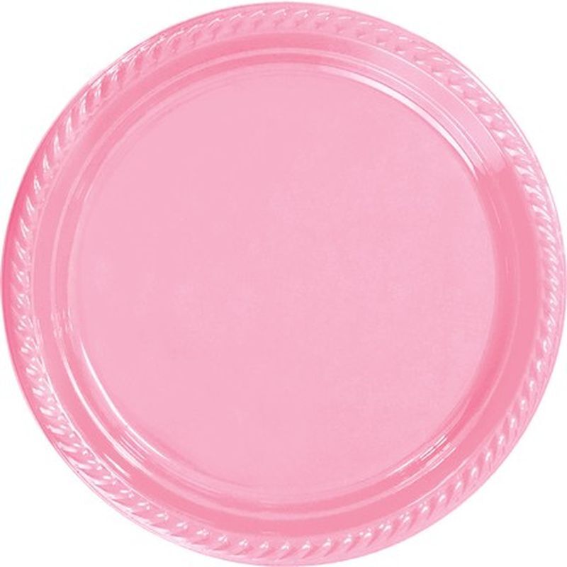 Pembe Plastik Tabak 22 cm 25li