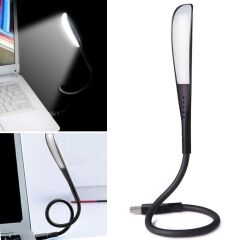 USB Girişli 14 Ledli 3 Kademeli Dokunmatik Masa/Kitap Okuma Lambası Ledi Siyah (4944)