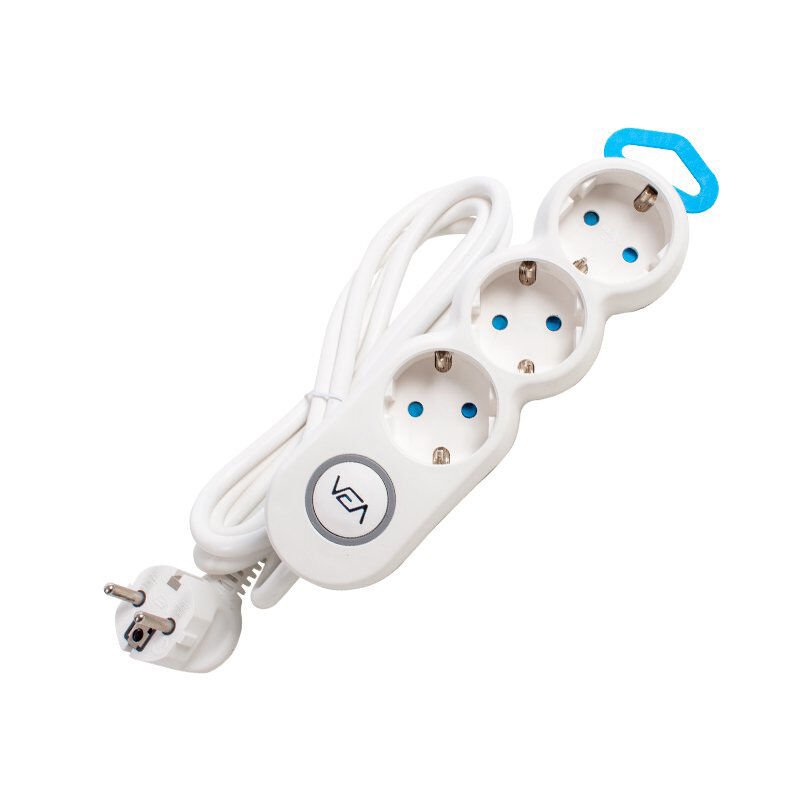 3LÜ 2 METRE KABLOLU ANAHTARLI GRUP PRİZ (4944)