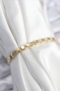 Pirinç VIP Seri Gold Renk Zirkon Taşlı Model Kadın Bileklik - TJ-BB7940
