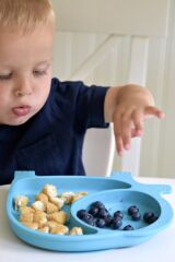 Bebek ve Çocuk için Sevimli Fil Model Desenli Yemek Bebek Mama Kabı Bölmeli Tabak (4944)