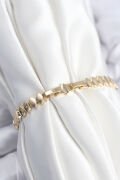 Pirinç VIP Seri Gold Renk Sıralı Arpa Model Kadın Bileklik - TJ-BB7943