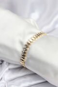Pirinç VIP Seri Gold Renk Sıralı Arpa Model Kadın Bileklik - TJ-BB7943