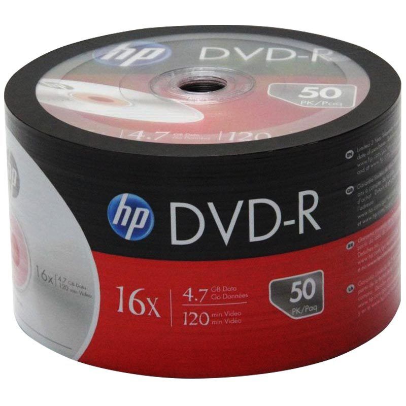 HP DME00070-3 DVD-R 4.7 GB 120 MİN 16X 50Lİ PAKET FİYAT (4944)