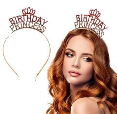 Birthday Princess Kristal Taç – Rose Gold Kaplama