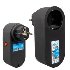 TEKLİ SİYAH OVAL KASA TERMAL AKIM KORUMALI PRİZ (10A-2500W) (4944)