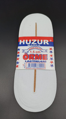 BEYAZ - 1.5CM PAÇA LASTİK YASSI GNİŞ 10MT. (4944)
