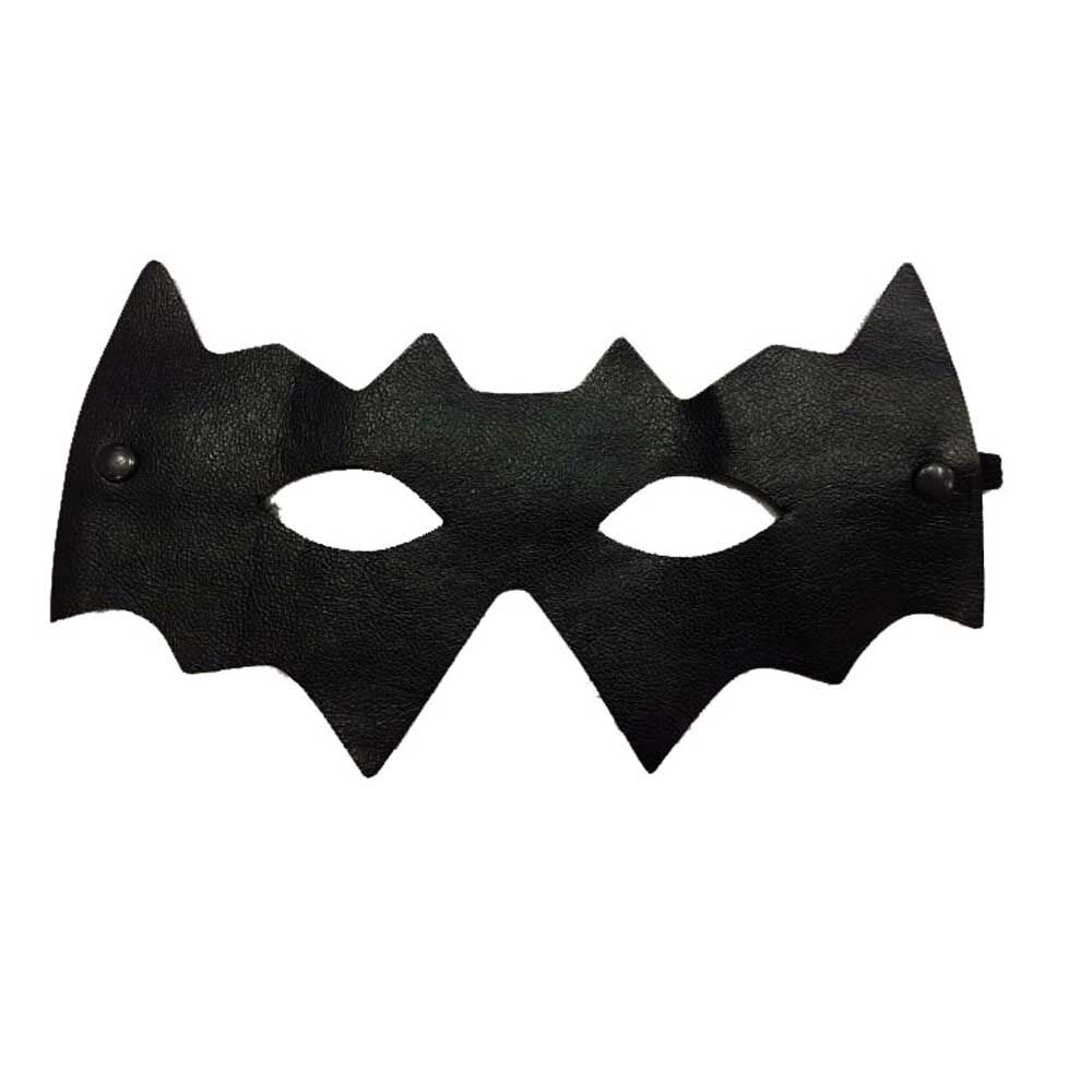 Siyah Renk Vinleks Deri Malzemeden İmal Batman Maskesi 10x20 cm