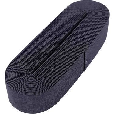 SİYAH - 4CM PAÇA LASTİK YASSI GENİŞ 10MT. (4944)