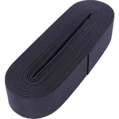 SİYAH - 4CM PAÇA LASTİK YASSI GENİŞ 10MT. (4944)