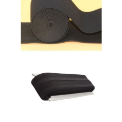 SİYAH - 1.5CM PAÇA LASTİK YASSI GENİŞ 10MT. (4944)
