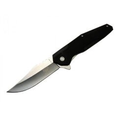 Tırtıklı Siyah Çakı 22 cm Yarı Otomatik