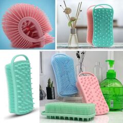 Kendiliğinden Askılı Peeling ve Masaj Etkili Silikon Banyo Vücut Fırçası (4944)