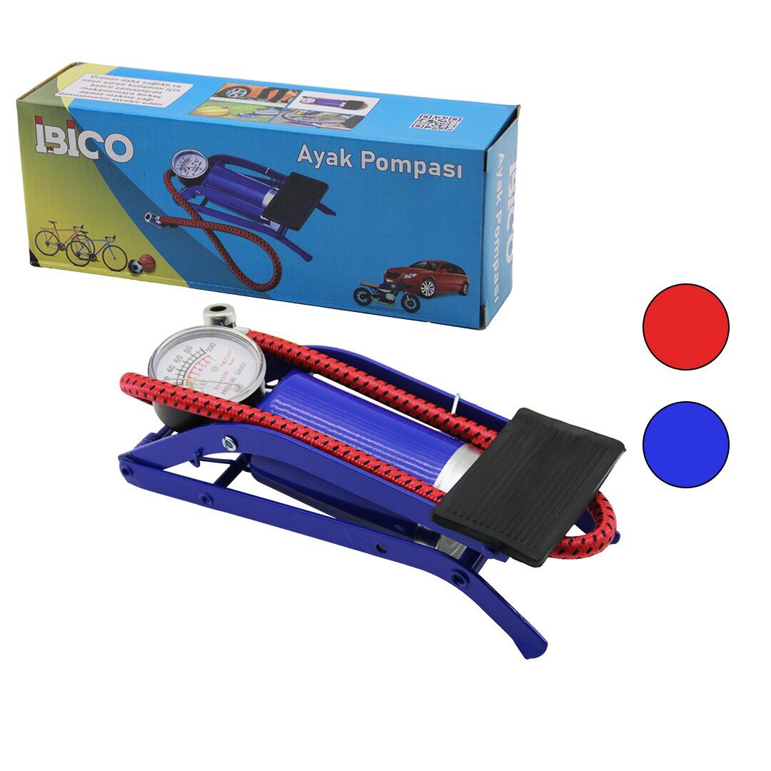 YAYAT MODELİNCE PİSTONLU AYAK POMPASI OTO-ARAÇ - BİSİKLET-MOTOR LASTİK - TOP - ŞİŞME HAVUZ-YATAK (4944)
