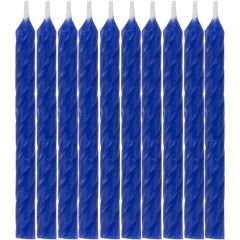 Mavi Renk Doğum Günü Evlilik Yıldönümü Pasta Mumları 10 Adet