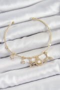 Pirinç Zirkon Taşlı İstiridye Ve Deniz Yıldızı Model Gold Renk Charm Bileklik - TJ-BB7358