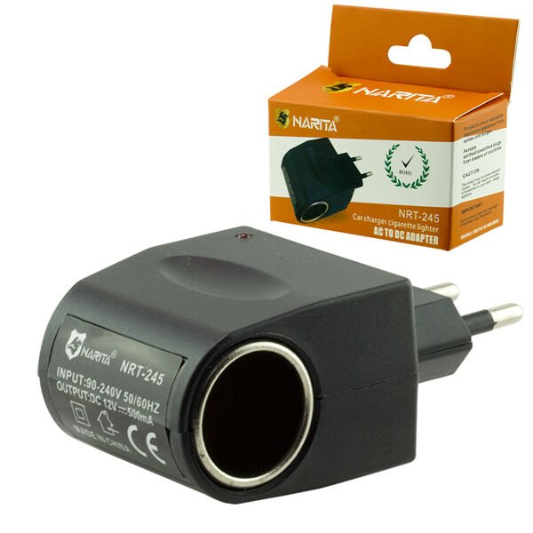 NARİTA NRT-245 AC TO DC ÇAKMAK FİŞİ 220 VOLT ÇEVİRİCİ ADAPTÖR (4944)
