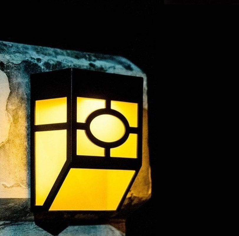 Solar Güneş Enerjili Duvara Monteli Sarı Işık Bahçe lambası 4 Lü Set