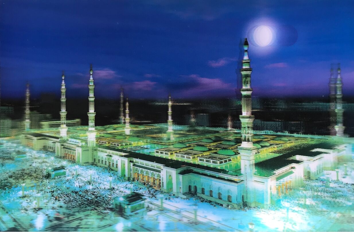 5D Elmas Boyama Ekstra Çözünürlüğe Sahip Medine Resmi Tablosu 40x60 cm (4944)