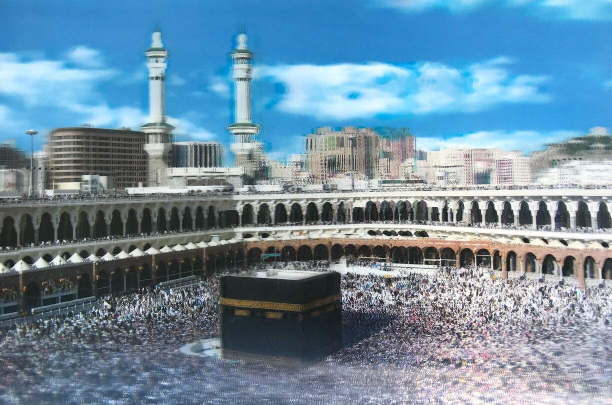 5D Elmas Boyama Ekstra Çözünürlüğe Sahip Kabe Resmi Mekke Tablosu 40x60 cm (4944)