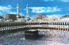 5D Elmas Boyama Ekstra Çözünürlüğe Sahip Kabe Resmi Mekke Tablosu 40x60 cm (4944)