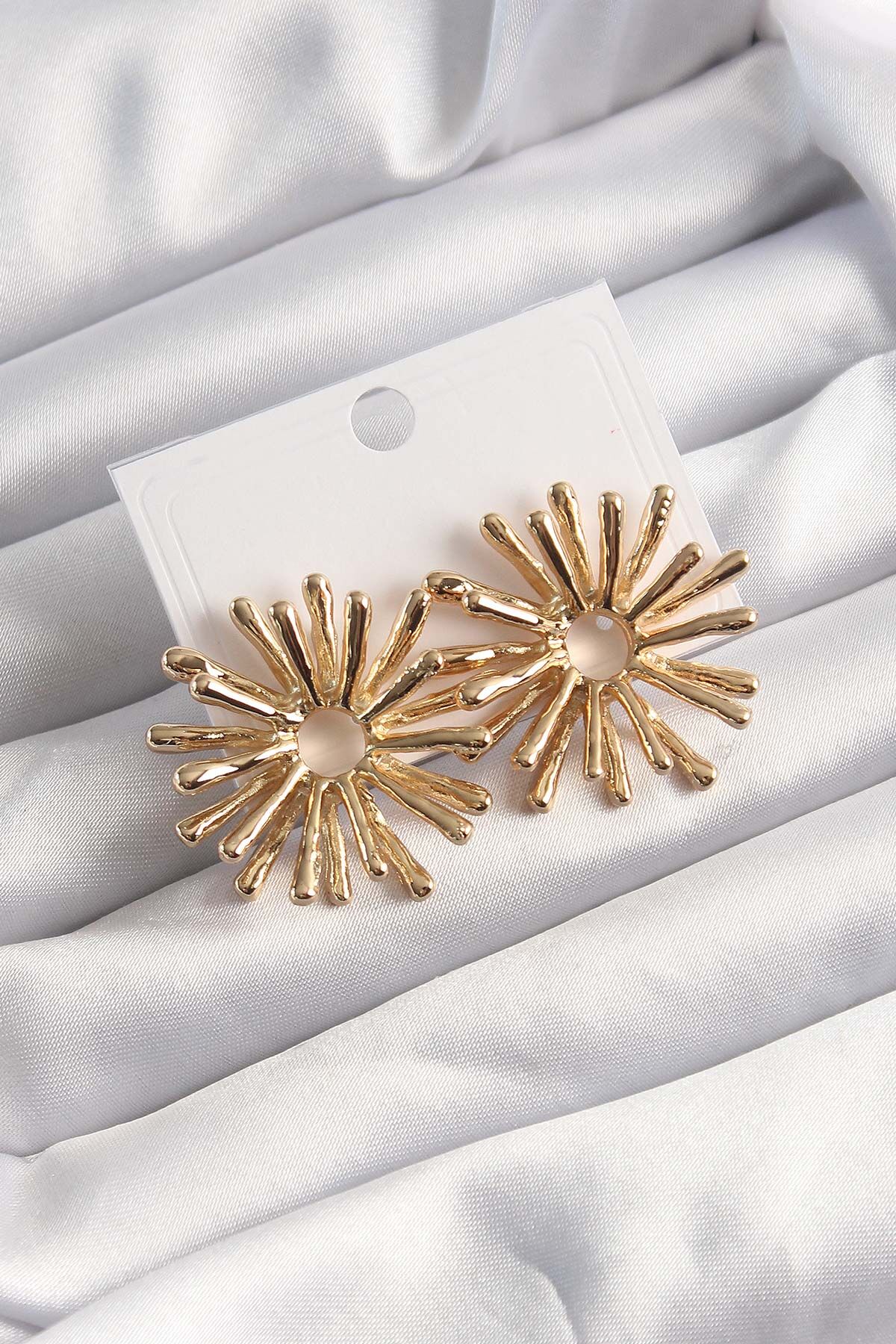 Pirinç Gold Renk Kemik Model Küpe - TJ-BKP9508