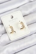 Xuping Zirkon Taşlı Ardışık Model Gold Renk Kadın Küpe - TJ-BKP10853