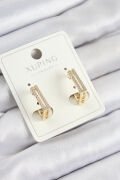 Xuping Zirkon Taşlı Dikdörtgen Model Gold Renk Kadın Küpe - TJ-BKP10854