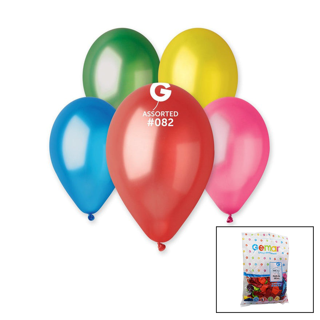 GM-110-82 METALİK - KARIŞIK BALON 11&apos;&apos; - 28CM - 100 PARÇA (4944)