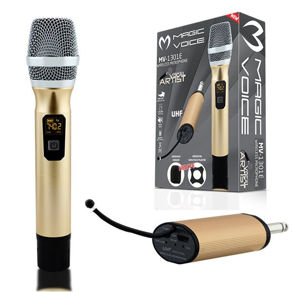 MAGICVOICE MV-1301E UHF EKRANLI 1 EL KABLOSUZ TELSİZ MİKROFON (4944)