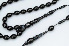 Oltu Taşı Özel Seri   İmame Oyma Mızrak  İşçilikli Tespih