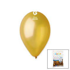 GM-110-39 METALİK - ALTIN BALON 11&apos;&apos; - 28CM - 100 PARÇA (4944)