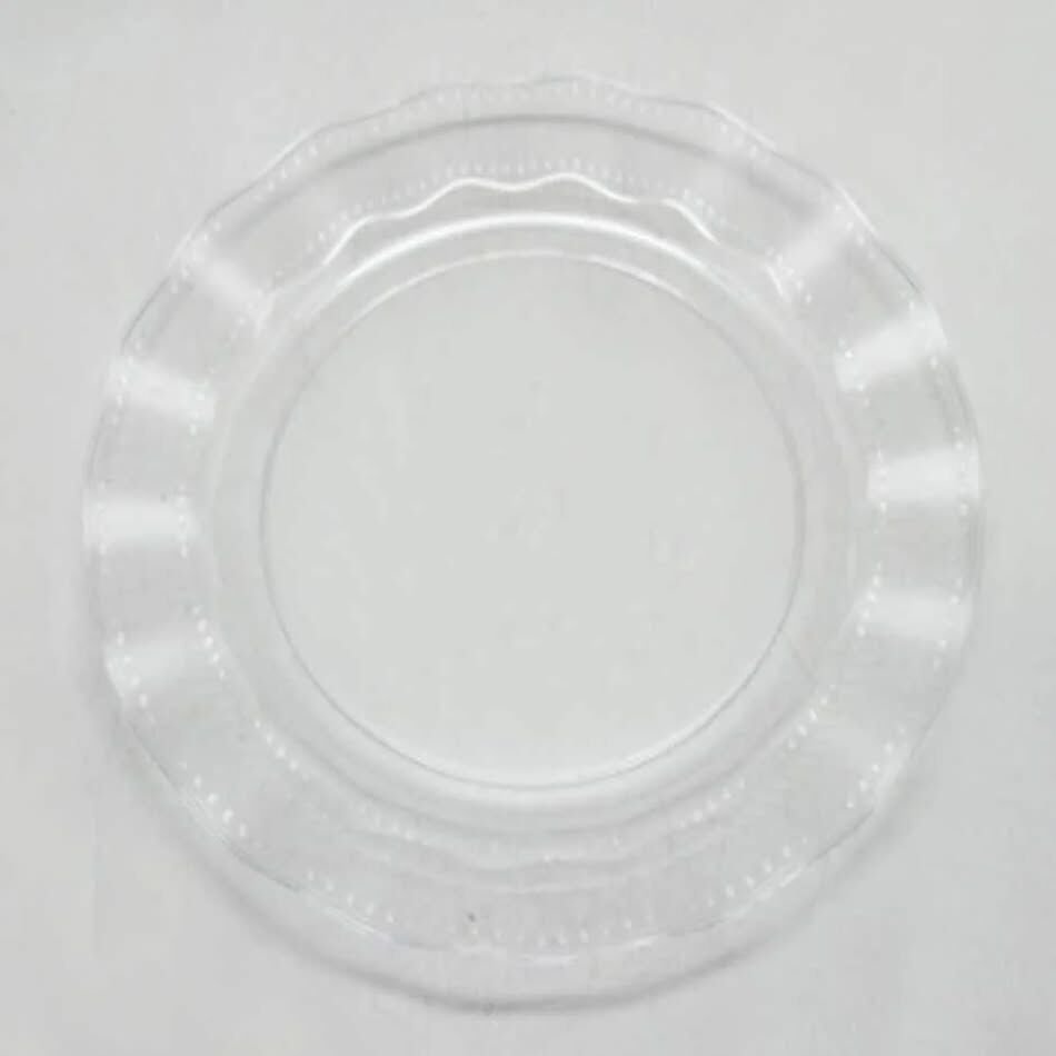 Şeffaf Lüks Plastik Mika Yuvarlak Tabak 22 Cm 6 Adet