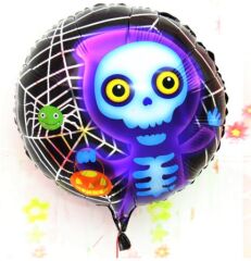Halloween İskelet Hayalet Folyo Balon 18 inç (4944)