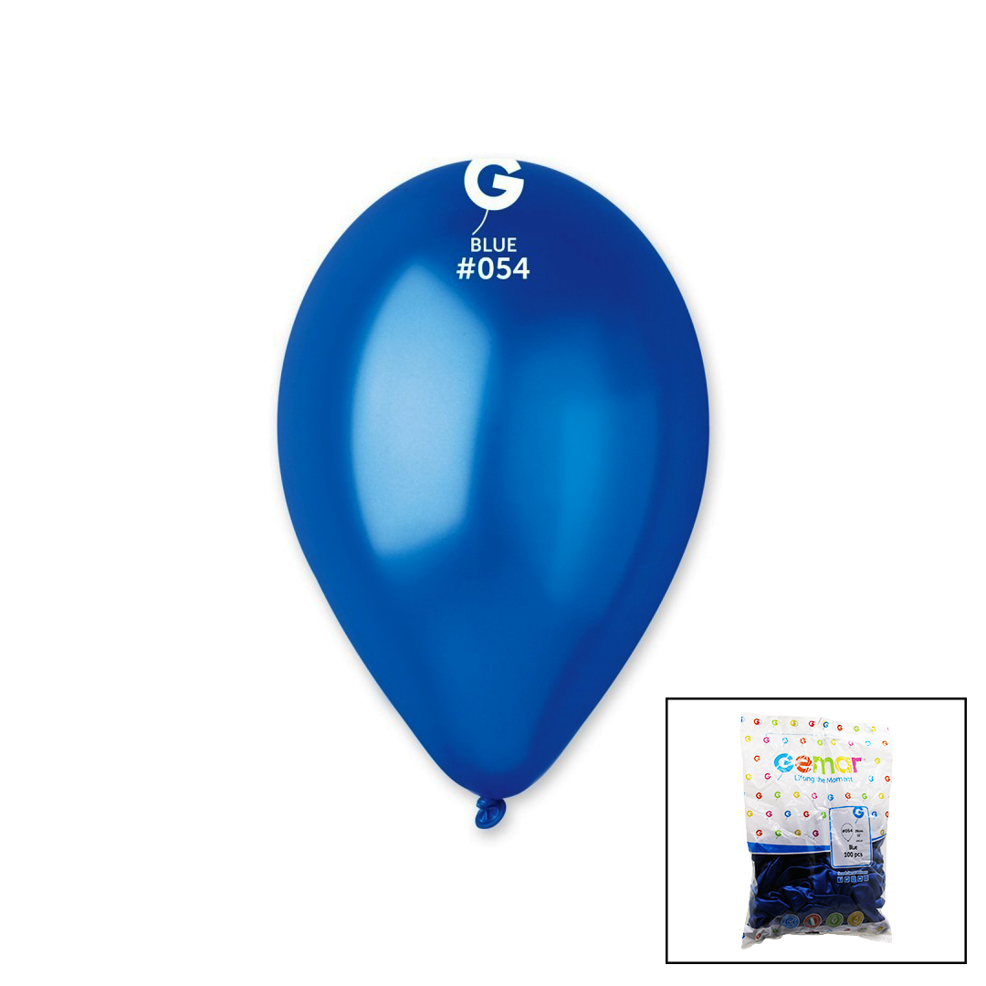 GM-110-36-54 METALİK - MAVİ BALON 11&apos;&apos; - 28CM - 100 PARÇA (4944)