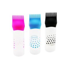 SAÇ BOYAMA TARAK RENKLİ 6OZ ÖLÇEKLİ - ŞEFFAF PLASTİK ŞiŞELİ (4944)