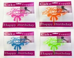 Happy Birthday Fiyonk Cake Topper 4 Adet