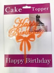Happy Birthday Fiyonk Cake Topper 4 Adet