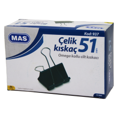 ÇELİK KISKAÇ 51MM 12 PARÇA  OMEGA KOLLU CİLT KISKAÇI (4944)
